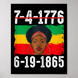 6-19-1865 Monat der schwarzen Geschichte Afrikas Poster