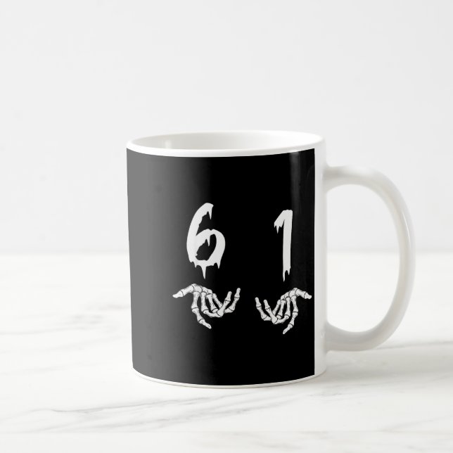 6 1 Six Swan Funny New Slang Six One 61  Kaffeetasse (Rechts)