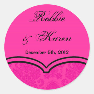 6 - 3" Bevorzugen Sie Sticker Hot Pink Black Damas