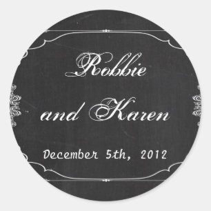 6 - 3" Bevorzugung Stickers Modernes Chalkboard Vi