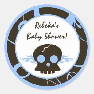 6 - 3" Favoriser Stickers Boy Blue Punk Crâne flam