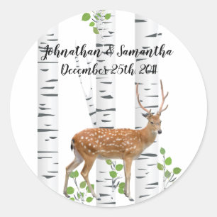 6 - 3" Favoriser Stickers Deer Doe Woodland Buck L