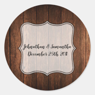 6 - 3" Stickers Favoriser Grange Bois Pays Rustiqu