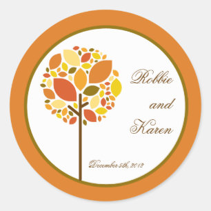 6 - 3" Stickers Favoriser Moderne Arbre Automne Au