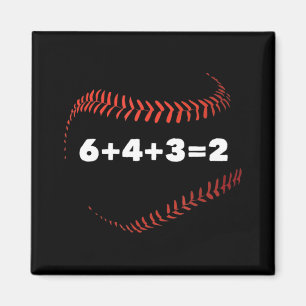 6+4+3=2 Baseball-Baseball-Geschenk für Baseball Magnet