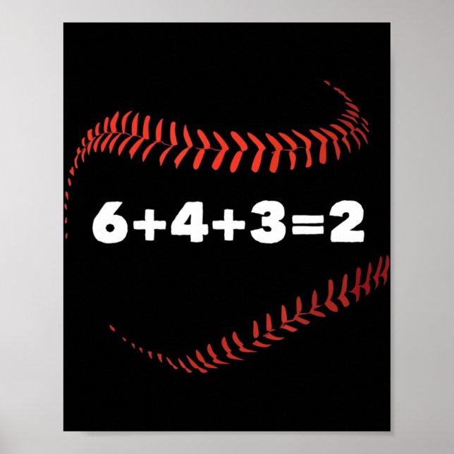 6+4+3=2 Baseball-Baseball-Geschenk für Baseball Poster (Vorne)
