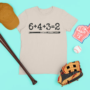 6+4+3=2 Baseball-Doppelspielzahl Baseman T-Shirt