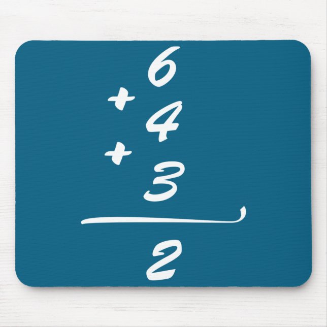 6 4 3 2 Baseball Illustration Mousepad (Vorne)