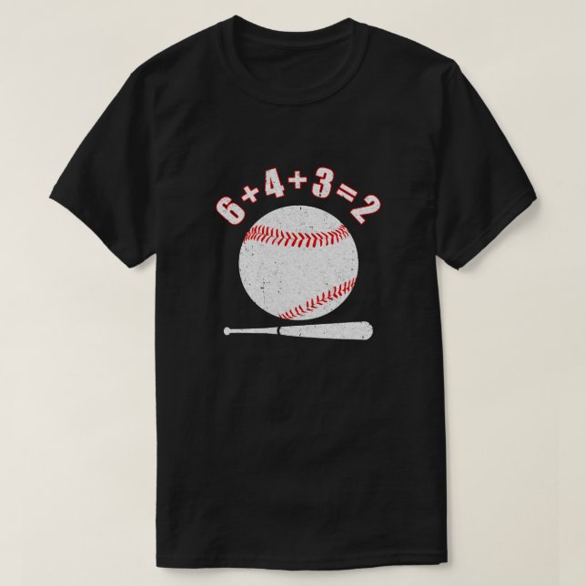 6 4 3 2 Baseball spielen T-Shirt (Design vorne)