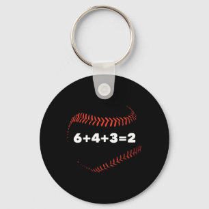 6+4+3=2 Double Play Baseball Player Gift Baseball  Schlüsselanhänger