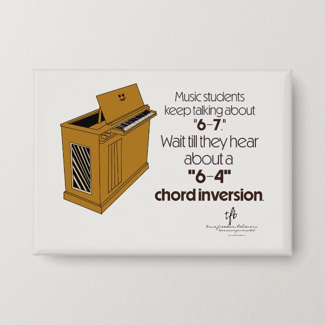 6-4 Chord Inversion SPECIAL Off-White Button (Vorderseite)