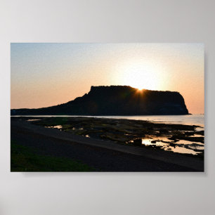 6×4 Seongsan Sonnenaufgangs-Gipfel Jeju Korea Foto Poster