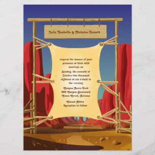 6,5 x 8,75" faire-part de mariage occidental