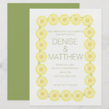 6,5" x 8,75" Gelbe Daisy-Kette Hochzeit laden
