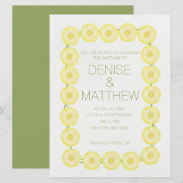 6,5" x 8,75" Gelbe Daisy-Kette Hochzeit laden Einladung