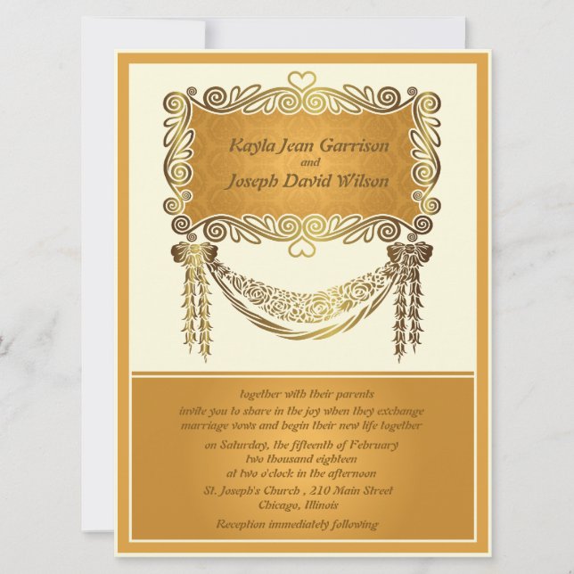 6,5 x 8,75 po - Invitation au mariage (Devant)