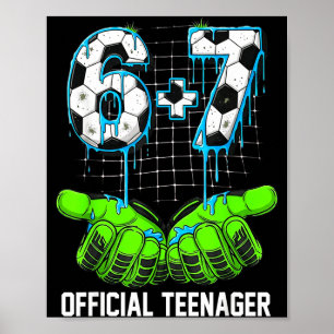 6+7 = 13 13-jährige Jungen Mädchen Teenager 13. Ge Poster