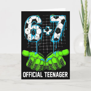 6+7 = 13 Jahre alte Jungen Mädchen Teenager 13. Ge Karte