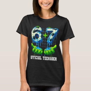 6+7 13-jähriger Teenager Drip Soccer 13. Geburtsta T-Shirt