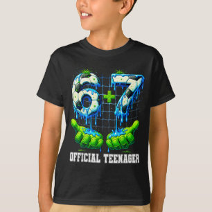 6+7 13-jähriger Teenager Drip Soccer 13. Geburtsta T-Shirt