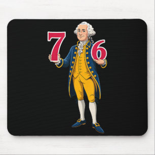 6 7 7 6 George Washington Sechs Sieben  Mousepad