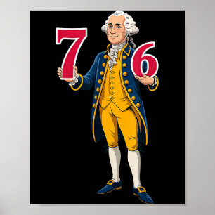 6 7 7 6 George Washington Sechs Sieben  Poster