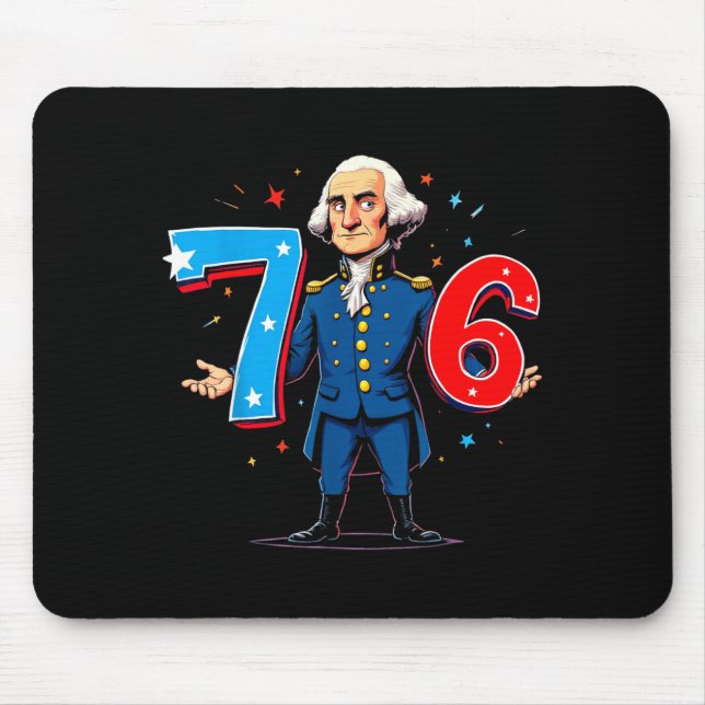 6-7 7-6 George Washington Seven Six Teacher Americ Mousepad (Vorne)