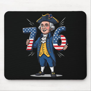 6-7 7-6 George Washington Six Seven Meme Gen Alpha Mousepad