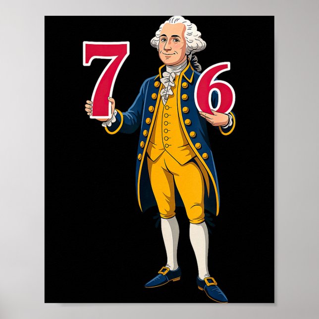 6 7 7 6 George Washington Six Seven  Poster (Vorne)