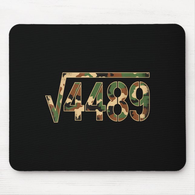 6 7 Army Pattern Meme Square Root 4489 Slang Math  Mousepad (Vorne)
