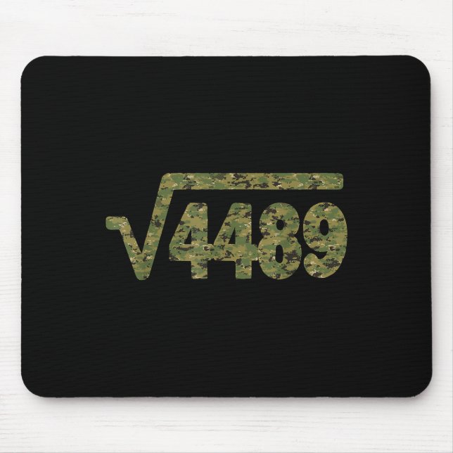 6 7 Army Pattern Meme Square Root 4489 Slang Math  Mousepad (Vorne)