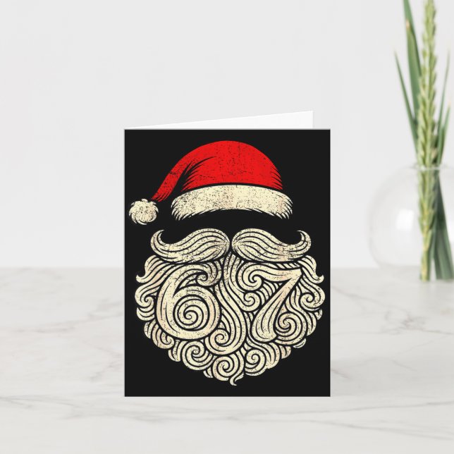 6 7 Christmas 67 Santa Six Seven Christmas Boys Te Karte (Vorderseite)