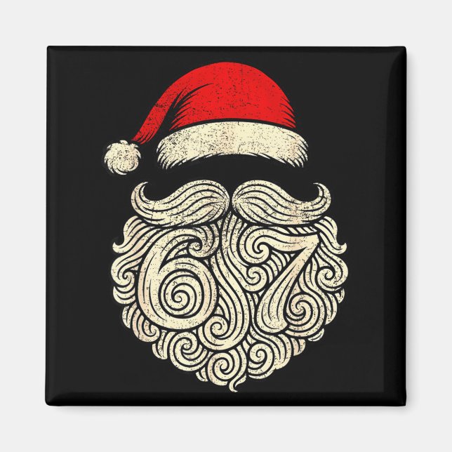 6 7 Christmas 67 Santa Six Seven Christmas Boys Te Magnet (Vorne)
