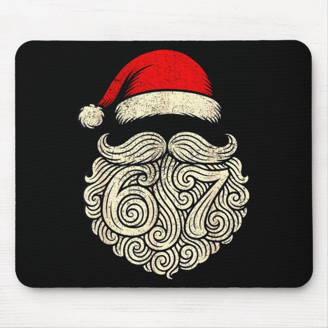6 7 Christmas 67 Santa Six Seven Christmas Boys Te Mousepad (Vorne)