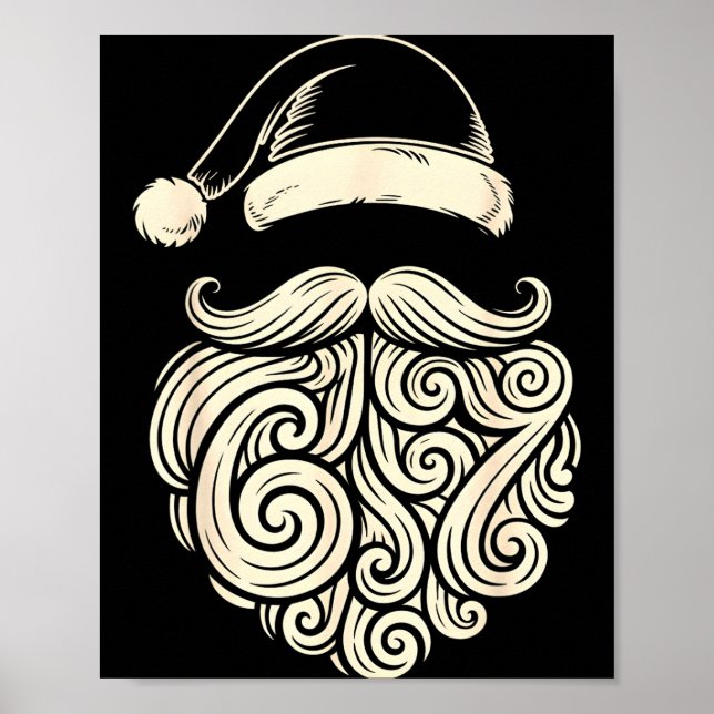 6 7 Christmas 67 Santa Six Seven Christmas Boys Te Poster (Vorne)