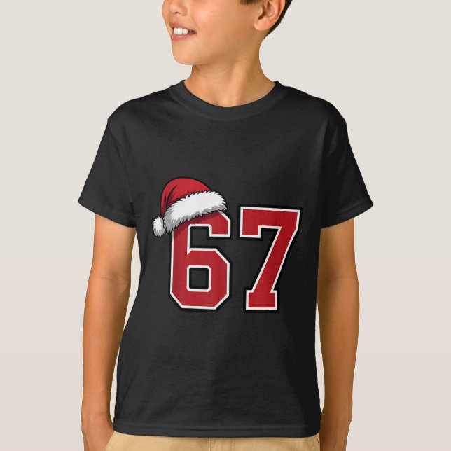 6 7 Christmas 67 Santa Six Seven Funny Christmas B T-Shirt (Vorderseite)