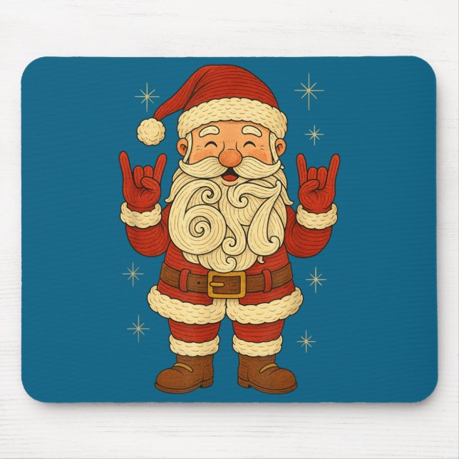 6 7 Christmas 67 Santa Six Seven Funny Meme Boys T Mousepad (Vorne)