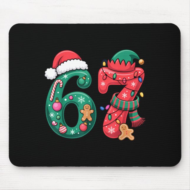 6 7 Christmas Duo Meme Outfit For Funny Holiday Hu Mousepad (Vorne)
