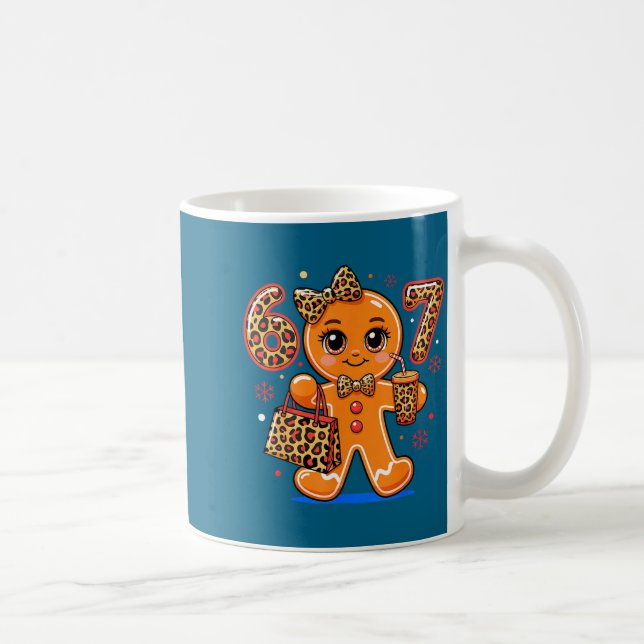 6 7 Christmas Leopard Gingerbread  Kaffeetasse (Rechts)