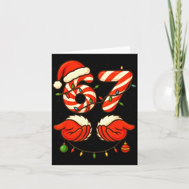 6-7 Christmas Squad Funny 67 Six Seven Meme Xmas 6 Karte (Vorderseite)