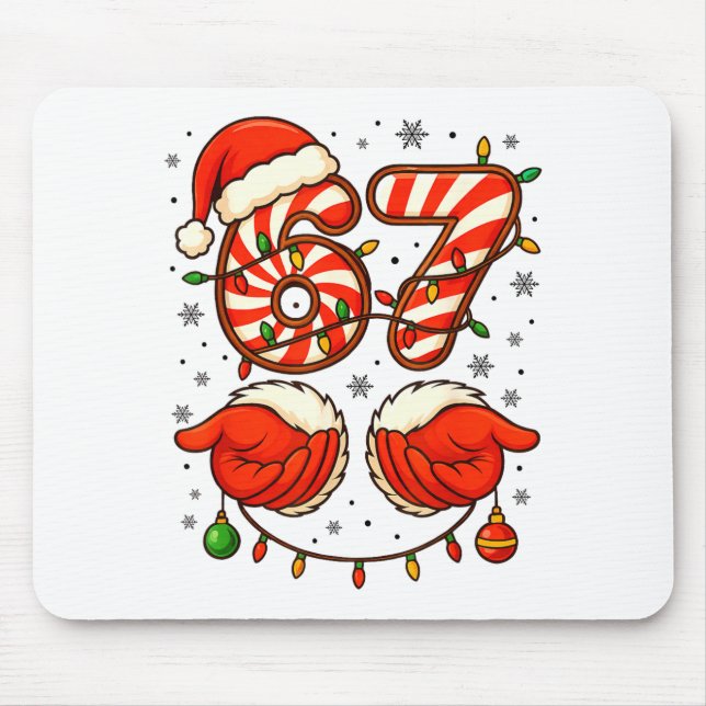 6-7 Christmas Squad Funny 67 Six Seven Meme Xmas 6 Mousepad (Vorne)