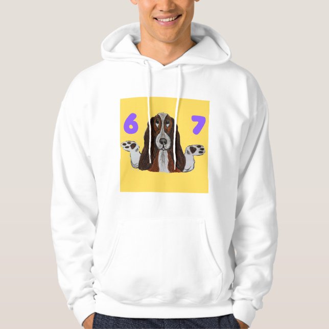 6 7 Funny Crazy Doggie Hoodie (Vorderseite)