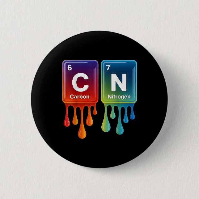6 7 Funny Science Chemistry Teacher Periodic Table Button (Vorderseite)