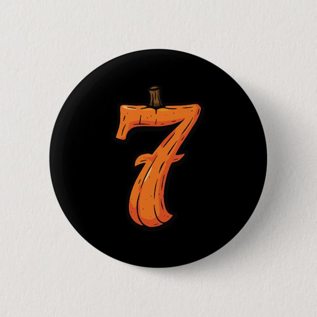 6 7 Funny Six Sieben Halloween Kostüm Matching Cou Button (Vorderseite)