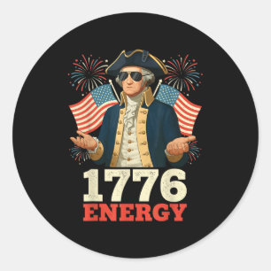 6-7 George Washington Sechs Sieben Meme Lustig 4. Runder Aufkleber