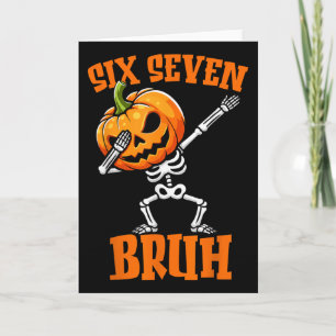 6 7 Halloween 67 Meme Six Seven Dabbing Gen Alpha Karte