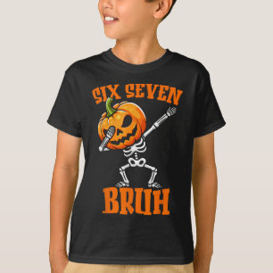 6 7 Halloween 67 Meme Six Seven Dabbing Gen Alpha T-Shirt