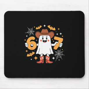 6 7 Halloween-Geist 67 Meme Gen Alpha Sechs Sieben Mousepad