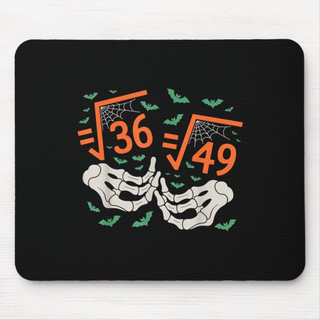 6 7 Halloween Math Square Root 67 Meme Gen Alpha S Mousepad (Vorne)