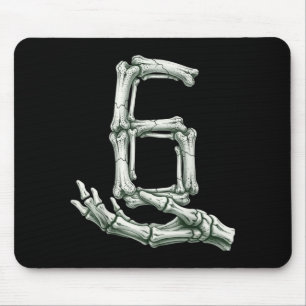 6 7 Halloween-Skelett Lustig 67 Meme Gen Alpha Sec Mousepad